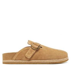 Klapki Polo Ralph Lauren. Brązowe klapki męskie Polo Ralph Lauren, bez wzorów, bez zapięcia. Za 604.99 zł.