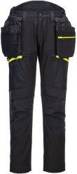 Portwest - Spodnie softshell DX4 z odpinanymi kieszeniami kaburowymi całe granatowe 42. Spodnie sportowe męskie Portwest, m, bez wzorów, z softshellu. Za 337.85 zł.