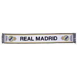 Szalik Real Madryt - licencjonowany 140 cm x 20 cm. Białe szaliki damskie REAL MADRID, bez wzorów. Za 99.00 zł.