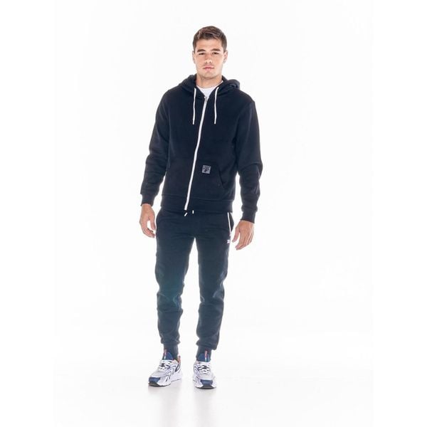 Męski dres z kapturem i zamkiem błyskawicznym Welcome Back. Czarne komplety dresowe męskie LEONE 1947 APPAREL, l, bez wzorów, z dresówki. W wyprzedaży za 273.05 zł.