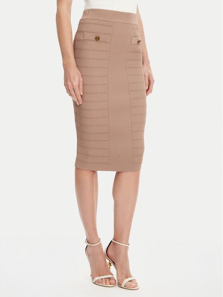 Guess Spódnica ołówkowa W5YD66 Z0130 Brązowy Slim Fit. Brązowe spódnice damskie Guess, m, z aplikacjami, z wiskozy, ołówkowe. Za 269.99 zł.