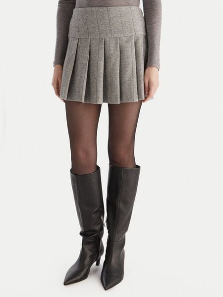 MAX&Co. Spódnica mini Canto 2526106064200 Szary Regular Fit. Szare spódnice damskie MAX&Co., bez wzorów, z syntetyku, mini. Za 479.99 zł.