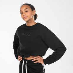 Bluza crop do tańca miejskiego damska. Czarne bluzy damskie STAREVER, l, bez wzorów, z bawełny, sportowe, bez ramiączek, bez kaptura. W wyprzedaży za 79.99 zł.