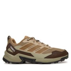 Trekkingi adidas. Brązowe buty zimowe męskie Adidas, bez wzorów, bez obcasa, bez zapięcia. Za 349.99 zł.