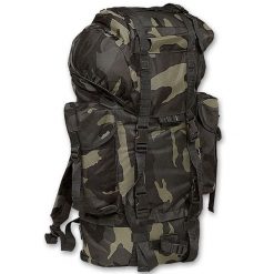 Plecak bushcraft Brandit BW 65L Dark Camo. Brązowe plecaki męskie Brandit, bez wzorów, sportowe. Za 281.50 zł.