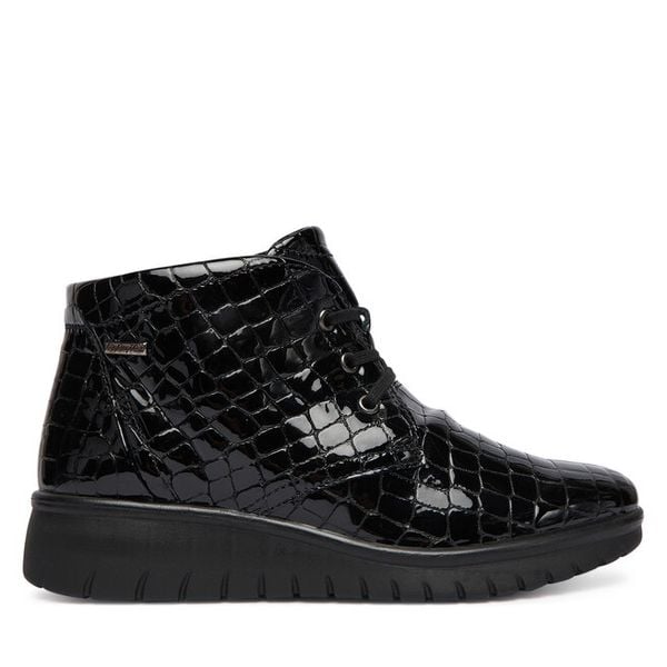 Trzewiki Josef Seibel. Czarne botki damskie Josef Seibel, bez wzorów, bez obcasa, na płaskiej podeszwie, bez zapięcia. Za 379.99 zł.