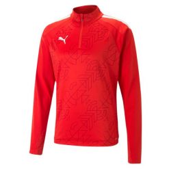 Sweatshirt 1/4 zip Puma teamLIGA Graphic. Czerwone bluzy męskie Puma, xl, bez wzorów, sportowe, bez ramiączek, bez kaptura. W wyprzedaży za 185.10 zł.