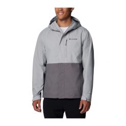 Kurtka przeciwdeszczowa Columbia Hikebound II Jacket. Szare kurtki męskie Columbia, bez wzorów, sportowe, bez kaptura. Za 524.99 zł.