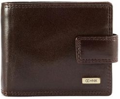 OCHNIK PL-105-89 brązowy skórzany portfel damski slim klasyczna elegancja (KS). Brązowe portfele damskie Ochnik. Za 239.90 zł.