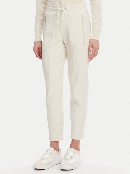 Olsen Chinosy 14002141 Beżowy Slim Fit. Brązowe spodnie materiałowe damskie Olsen, bez wzorów, z syntetyku. Za 249.99 zł.