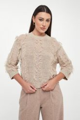Sweter damski lniany PESERICO. Swetry nierozpinane damskie Peserico, bez wzorów, ze lnu, bez kołnierzyka, bez ramiączek. Za 2,269.00 zł.
