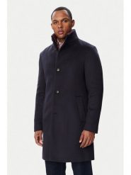 Tommy Hilfiger Płaszcz wełniany MW0MW40767 Granatowy Regular Fit. Niebieskie płaszcze męskie Tommy Hilfiger, na zimę, m, bez wzorów, z wełny, bez kołnierzyka, bez kaptura. Za 1,699.00 zł.