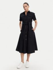 Barbour Sukienka koszulowa LDR0892NY99 Granatowy Regular Fit. Niebieskie sukienki damskie Barbour, bez wzorów, z bawełny, bez kołnierzyka, bez ramiączek, koszulowe. Za 559.99 zł.