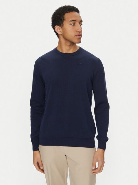 Robe di Kappa Sweter Elisio 62131MW Granatowy Regular Fit. Niebieskie swetry męskie Robe di Kappa, m, bez wzorów, z bawełny, bez kołnierzyka, bez ramiączek. Za 139.99 zł.