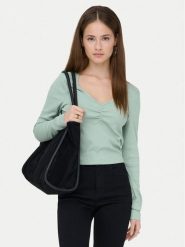 ONLY Bluzka Betty 15365756 Zielony Standard Fit. Zielone bluzki damskie ONLY, xs, bez wzorów, z bawełny, bez kołnierzyka, bez ramiączek. Za 89.99 zł.