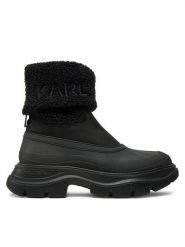 KARL LAGERFELD Botki KL42964 Czarny. Czarne botki damskie KARL LAGERFELD, bez wzorów, z tworzywa sztucznego, bez obcasa, na płaskiej podeszwie, bez zapięcia. Za 1,149.00 zł.