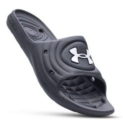 Klapki basenowe męskie Under Armour Ua M Locker Iv Sl. Czarne klapki damskie Under Armour, bez wzorów, bez zapięcia. Za 65.72 zł.