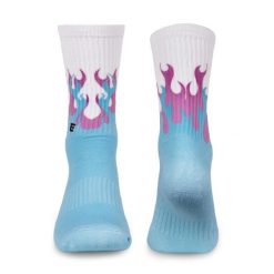 Skarpety sportowe Elitex Training Blue Fire. Niebieskie skarpetki damskie ELITEX TRAINING, bez wzorów, z elastanu. Za 50.99 zł.