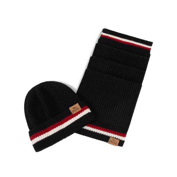 Szalik Lonsdale Butleigh. Czarne szaliki damskie Lonsdale, bez wzorów, z dzianiny. Za 142.50 zł.