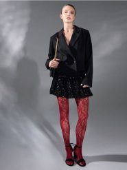 Rajstopy ze wzorkiem - bordowy. Czerwone rajstopy i pończochy Sinsay, bez wzorów. Za 15.99 zł.