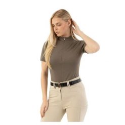 Damska koszula do jazdy konnej ANKY ATC261204. Brązowe koszule damskie ANKY, bez wzorów, sportowe, bez kołnierzyka, bez ramiączek. Za 350.00 zł.