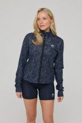 Kurtka Infinite Cropped Zipped – Czarny Tygrys. Czarne kurtki sportowe damskie OOSC, na zimę, s, bez wzorów, z materiału, bez ramiączek, bez kaptura, na fitness i siłownię. Za 245.99 zł.