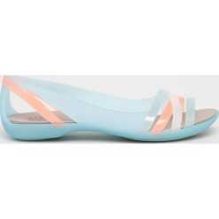 Crocs - Baleriny. Niebieskie balerinki damskie Crocs, bez wzorów, z materiału, bez obcasa, bez zapięcia. W wyprzedaży za 179.90 zł.