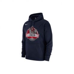 Bluza sportowa męska Nike Nba Global Games Washington Wizards. Niebieskie bluzy sportowe męskie Nike, m, bez wzorów, z kapturem. Za 374.00 zł.