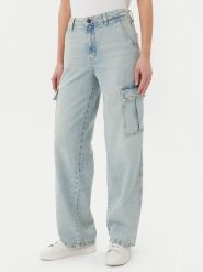 Guess Jeans Jeansy W5RA1R D5M51 Błękitny Regular Fit. Niebieskie jeansy damskie Guess Jeans, z aplikacjami, z bawełny. Za 279.99 zł.
