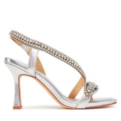 Sandały Alma En Pena. Szare sandały damskie Alma En Pena, bez wzorów, bez obcasa, na szpilce, bez zapięcia. Za 489.99 zł.