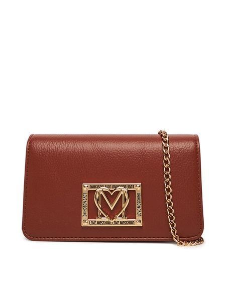 LOVE MOSCHINO Torebka JC5602PP1NLI0312 Brązowy. Brązowe torebki do ręki damskie Love Moschino, bez wzorów, ze skóry, bez dodatków. Za 449.99 zł.