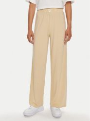 Hugo Spodnie materiałowe 50514874 Beżowy Regular Fit. Brązowe spodnie materiałowe damskie Hugo, bez wzorów, z bawełny. Za 329.99 zł.
