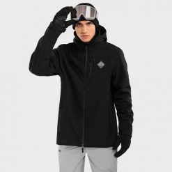 Kurtka snowboardowa męska Siroko W2 McKinley. Czarne kurtki męskie SIROKO, l, bez wzorów, z softshellu, bez kaptura, narciarskie. W wyprzedaży za 330.95 zł.