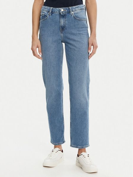 Tommy Hilfiger Jeansy Classic WW0WW44345 Niebieski Straight Fit. Niebieskie jeansy damskie Tommy Hilfiger, bez wzorów, z bawełny. Za 319.99 zł.