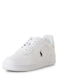 Polo Ralph Lauren Tenisówki z dodatkiem skóry Mężczyźni skóra biały, 43. Białe trampki męskie Polo Ralph Lauren, bez wzorów, ze skóry, retro, bez zapięcia. Za 699.95 zł.