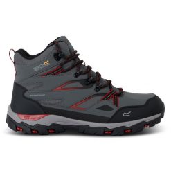 Buty trekkingowe męskie Holcombe 3 wysokie. Niebieskie trekkingi męskie Regatta, bez zapięcia. W wyprzedaży za 269.99 zł.