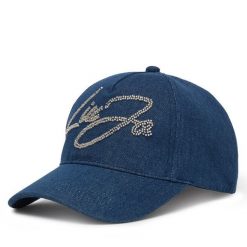 Czapka z daszkiem Liu Jo. Niebieskie czapki damskie Liu Jo, bez wzorów. Za 199.99 zł.