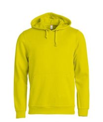 Clique Basic Hoody bluza z kapturem unisex żółta odblaskowa – visibility yellow. Żółte bluzy damskie CLIQUE, m, bez wzorów, z bawełny, bez ramiączek, z kapturem. Za 172.75 zł.