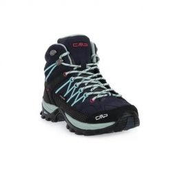 Buty trekkingowe damskie CMP 62MN Rigel Mid Wmn Trekking. Niebieskie obuwie sportowe damskie CMP, bez wzorów, z materiału, bez zapięcia, trekkingowe. W wyprzedaży za 349.99 zł.