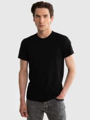 Koszulka męska z bawełny supima czarna Supiclassic 906. Czarne t-shirty męskie BIG STAR, l, bez wzorów, z bawełny, bez kołnierzyka, bez ramiączek. Za 119.99 zł.