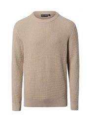 Finshley & Harding Męski sweter z dzianiny Mężczyźni Bawełna beżowy wypukły wzór tkaniny, M. Brązowe swetry męskie Finshley & Harding, m, bez wzorów, z bawełny, bez kołnierzyka, bez ramiączek. Za 299.95 zł.