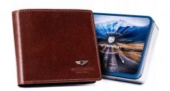 Portfel skórzany Peterson [DH] PTN 22303-VT brązowy. Brązowe portfele męskie Peterson, bez wzorów, ze skóry. Za 71.99 zł.