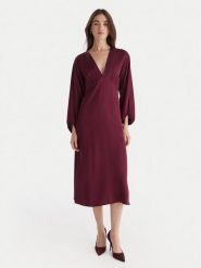 ViCOLO Sukienka koktajlowa TF0250 Bordowy Regular Fit. Czerwone sukienki damskie ViCOLO, xl, bez wzorów, z wiskozy, wizytowe, bez kołnierzyka, bez ramiączek. Za 349.99 zł.