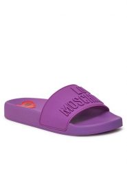 LOVE MOSCHINO Klapki JA28052G1II15652 Fioletowy. Fioletowe klapki damskie Love Moschino, bez wzorów, z tworzywa sztucznego, bez obcasa, bez zapięcia. Za 479.99 zł.