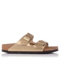 Klapki damskie Birkenstock Arizona BS. Szare klapki damskie Birkenstock, na lato, bez wzorów, z materiału, bez obcasa, bez zapięcia. Za 442.00 zł.