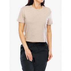 Koszulka bawełniana damska Black Diamond BD Stripe SS Tee. Brązowe koszulki sportowe damskie Black Diamond, bez wzorów, z bawełny, bez ramiączek. Za 114.99 zł.