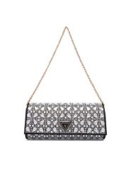 Guess Torebka Elsie Mini HWSC96 50710 Srebrny. Szare torebki do ręki damskie Guess, z aplikacjami, z materiału, bez dodatków. Za 719.99 zł.