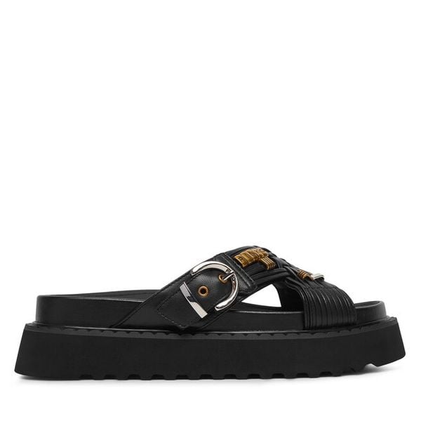 Klapki PINKO. Czarne klapki damskie Pinko, bez wzorów, bez obcasa, bez zapięcia. Za 1,139.00 zł.