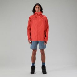 Kurtka przeciwdeszczowa męska Berghaus Deluge Pro 3.0. Niebieskie kurtki męskie Berghaus, m, bez wzorów, sportowe, bez kaptura. Za 319.99 zł.