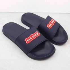 Klapki męskie sportowe granatowe Big Star OO174029. Klapki męskie BIG STAR, bez wzorów, z materiału, bez zapięcia. Za 59.99 zł.
